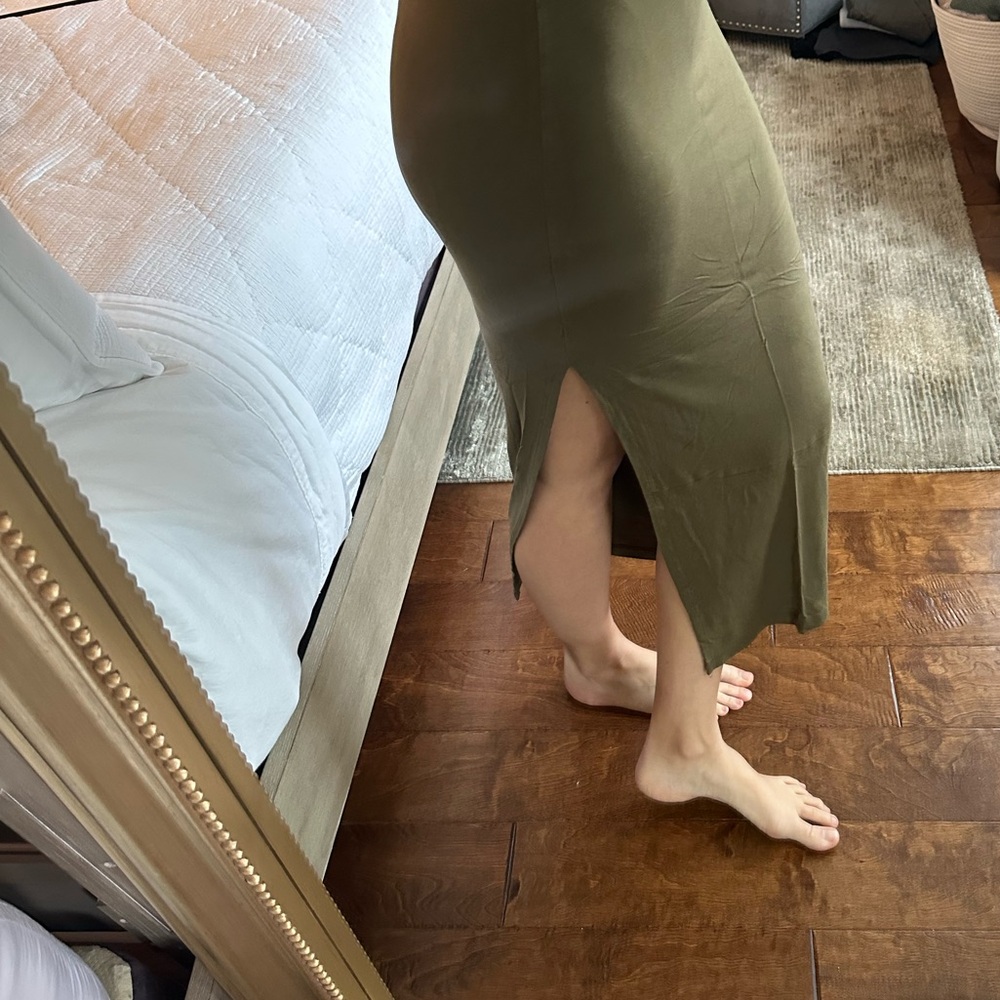ASOS Olive Green Maxi Skirt - Picture 4 of 6